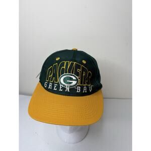 Vintage Green Bay Packers Hat Snapback Trucker The Game One Size Embroidered NEW